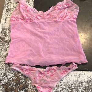 Cosabella Top and Thong Set, floral lace